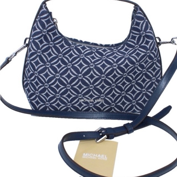 Michael Kors Ember Small Messenger Top Handle Handbag Crossbody in Denim - Picture 8 of 11